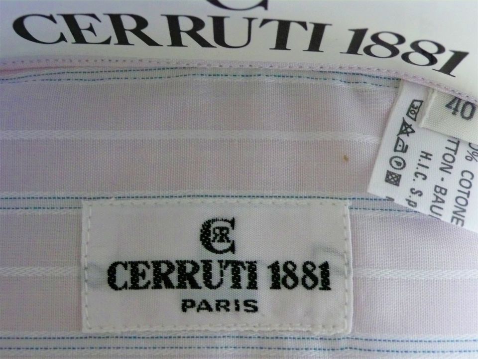 * Cerruti 1881 Paris 40, 100% Baumwolle, pink gestreift in Lehre