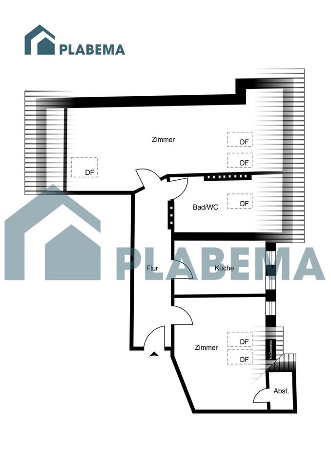 Schicke 2-Zimmer Dachgeschosswohnung im Stadtzentrum in Greifswald