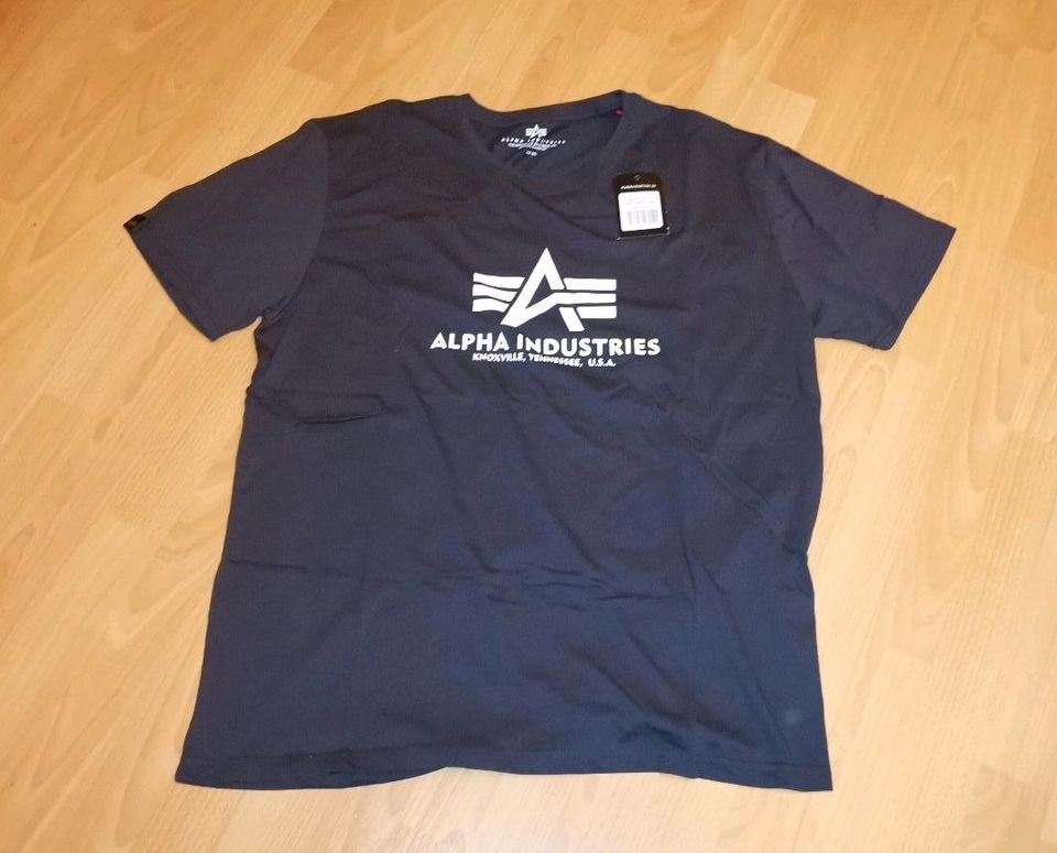 Alpha Industries T-Shirt Basic XXXL Shirt 3xl Logo in Mannheim