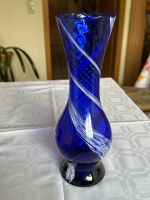 blaue Glas-Vase mit Muster Rheinland-Pfalz - Bad Kreuznach Vorschau