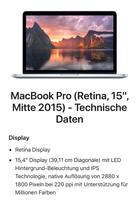 MacBook Pro Mitte 2015 Retina Display Bayern - Bayreuth Vorschau