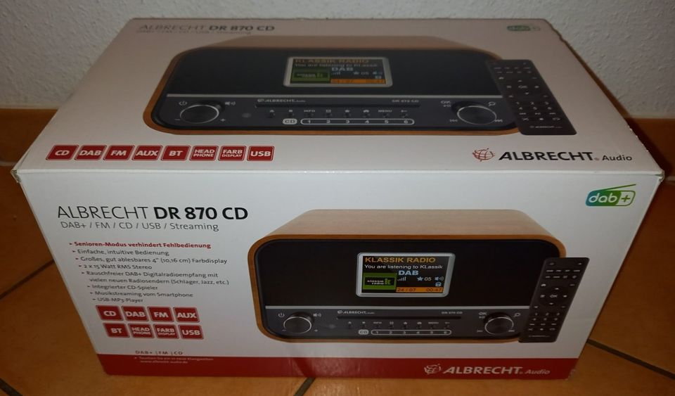 Albrecht DR 870 CD Seniorenradio, DAB+/ UKW/ CD/ USB *neuwertig* in Berlin