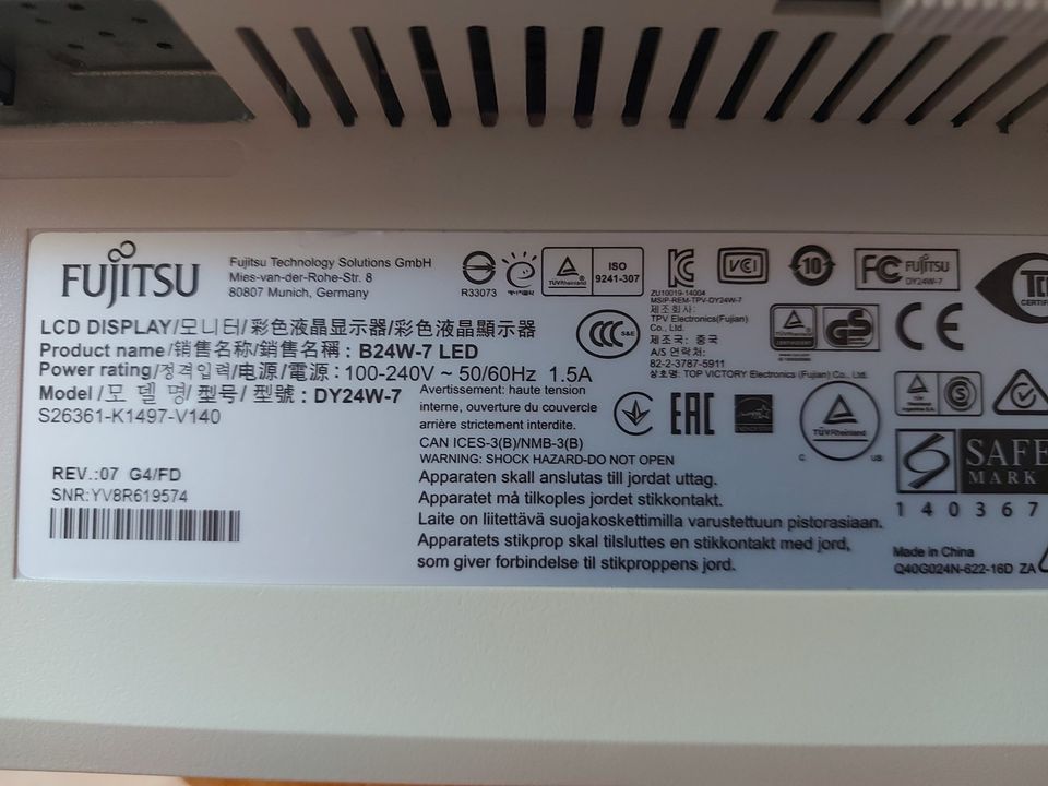 PC Monitor Fujitsu  DY24W-7 in Neuenhagen
