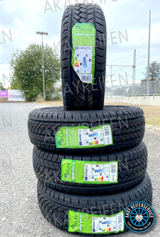 4x 225/65 R16C 112R ➡️ Allwetterreifen Ganzjahresreifen Reifen ➡️ATLAS Green 4S➡️ Renault Master Nissan NV400 Opel Movano Iveco Mercedes Transporter XL Maxi LLKW ►Allwetter MS M+S Ganzjahres 3PMSF NEU in Melle