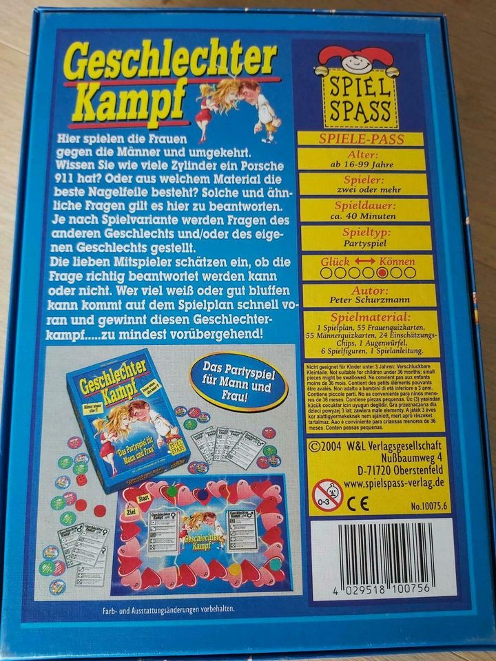 Brettspiel *Partyspiel *Geschlechter Kampf* in Schwarzenbruck