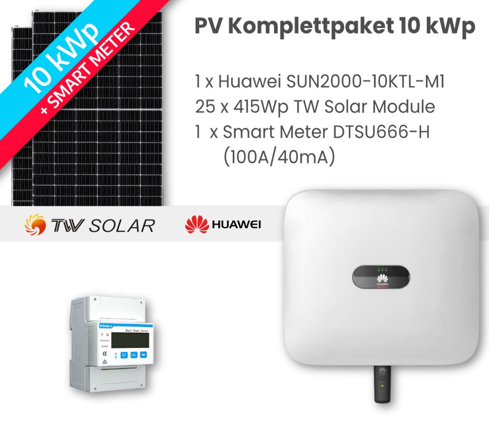 PV Komplettpaket Huawai 10KW | 10,38KW TW Solar in Offenbach
