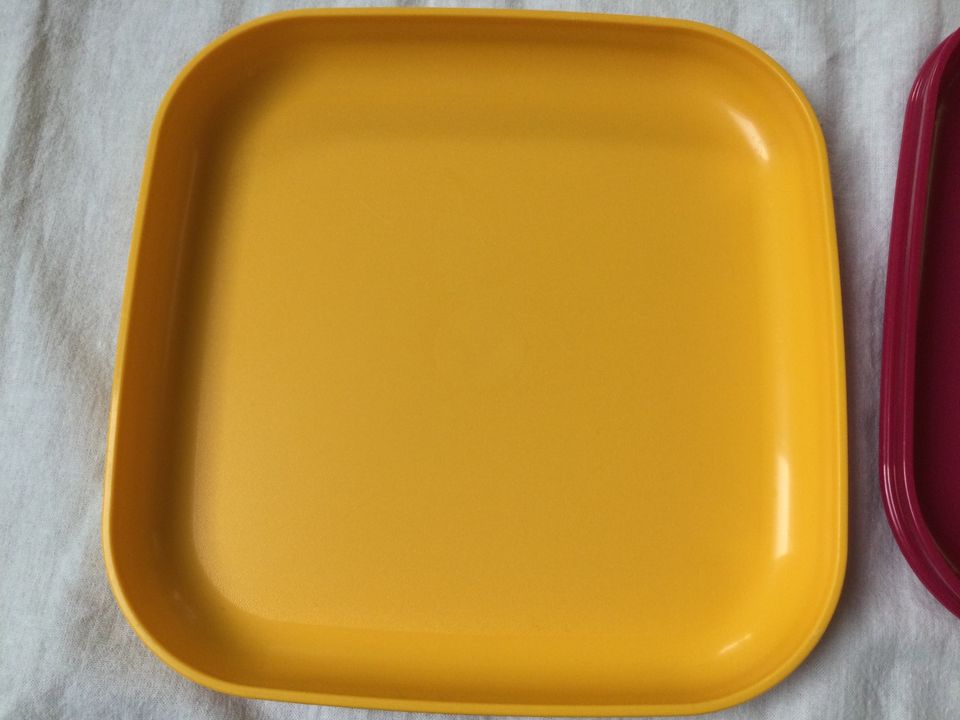 Tupperware Picknick Set Teller quadratisch in Treis-Karden