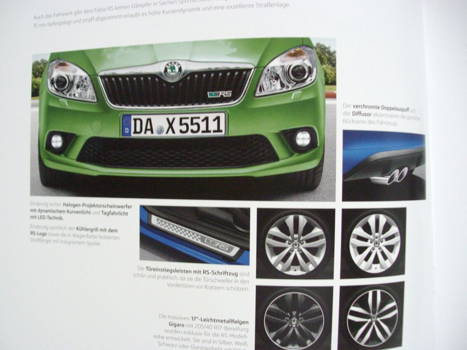 Skoda Fabia Fabia RS Prospekt Preisliste neuwertig !!! in Uelzen