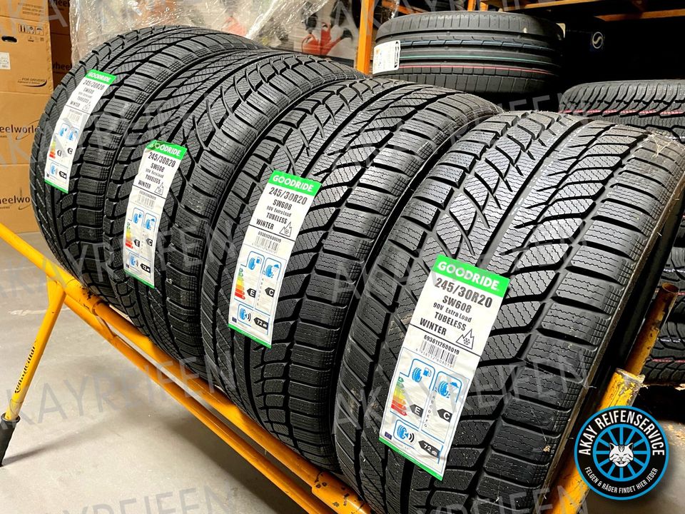 4x 245/30 R20 90V XL ➡️ Winterreifen Reifen ➡️ GOODRIDE Winter SW608 ➡️ AUDI A4 A5 TT Honda Civic R Alfa Romeo Giulia BMW 4er 3er X1 5er E60 Mercedes E Peugeot 308 Gti Mazda Kia 20 Zoll M+S 3PMSF NEU◄ in Melle