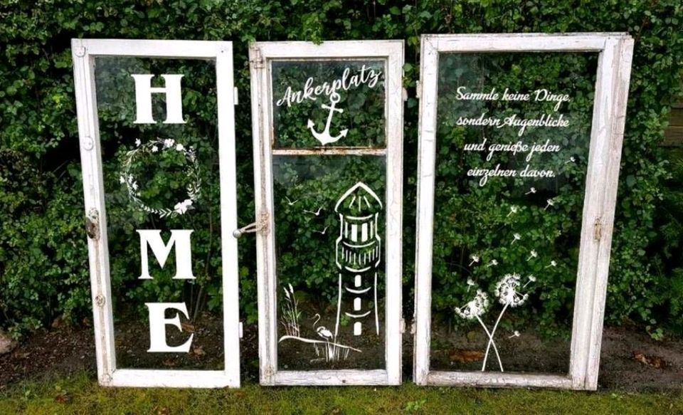 Alte Holzfenster Deko vintage shabby chic in Bliestorf