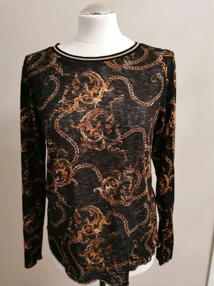 Key Largo dünner Pullover Shirt schwarz braun gold Gr.S in Forchheim