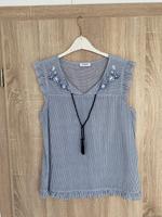 Bluse Gr. 40, weiß/blau gestreift, Marke: GINA Nordrhein-Westfalen - Hamm Vorschau