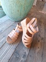 Leder Sandalen 5th Avenue Kork braun Wedges Sandalette 39 Bayern - Bodenkirchen Vorschau