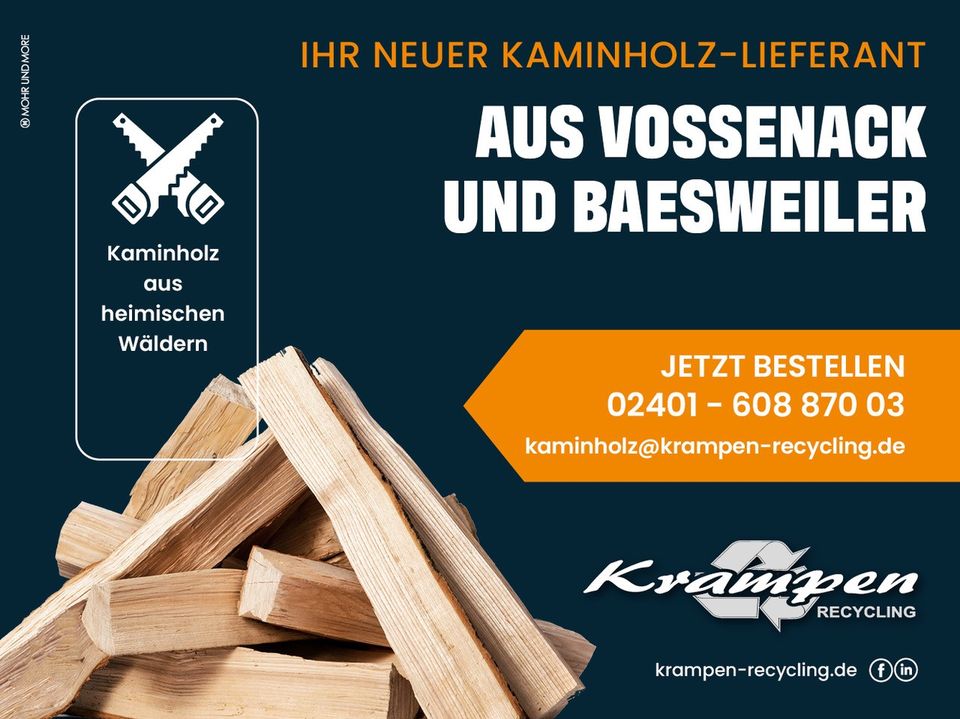 Kaminholz Buche trocken von Krampen Recycling in Baesweiler, nur 115€/srm | Brennholz in Baesweiler