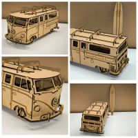 VW (Surf)-Bus T1 als 3D-Puzzle mit extra Surfbrett Thüringen - Ichtershausen Vorschau