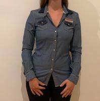 Bluse S 36 Gaastra Langarmbluse neuwertig Langarm Hemd grau blau Hamburg-Nord - Hamburg Barmbek Vorschau