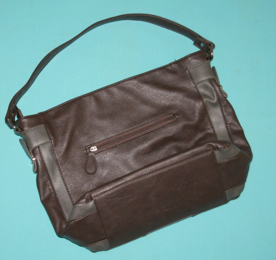 Damenhandtasche Handtasche Umhängetasche braun/grau neu in Bühlertal