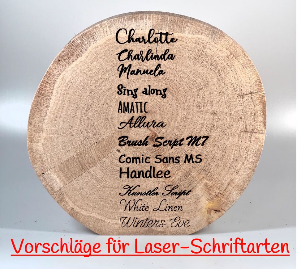 XL Baumscheibe mit ♥️Herz 30-35cm individuelle Beschriftung Laser in Cuxhaven