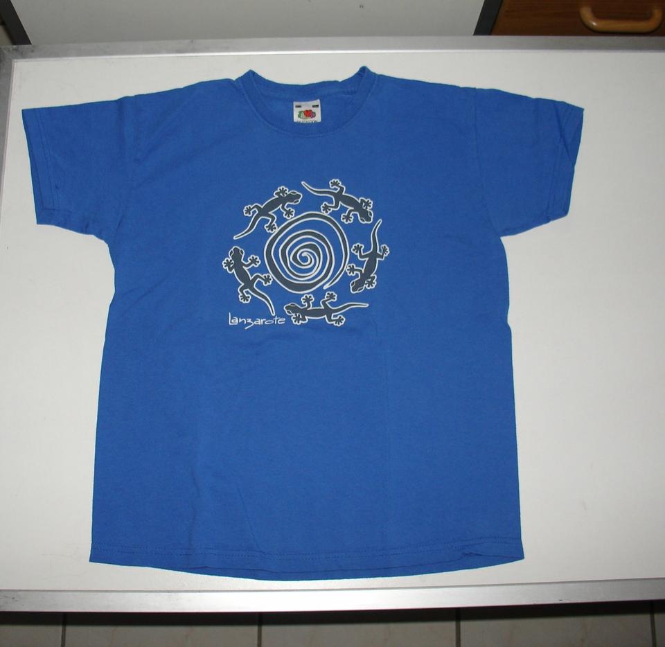 2 T-Shirts Gr. 134/140, Fruit of the Loom + YFK, blau und schwarz in Ortenberg
