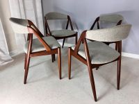 Kai Kristiansen Modell 31 Esszimmerstühle Küchenstühle Schreibtischstuhl Dänisches Mid Century Design 60er Teak Vollholz Wolle grau Berlin - Mitte Vorschau