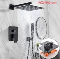 Duschsystem Unterputz Set Duscharmatur 40cm Schwarz Regendusche Hessen - Bebra Vorschau