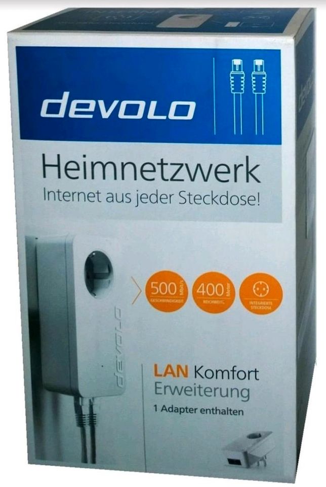 devolo LAN Komfort Einzeladapter 09777 Erweiterung Heimnetzwerk in Waldkraiburg