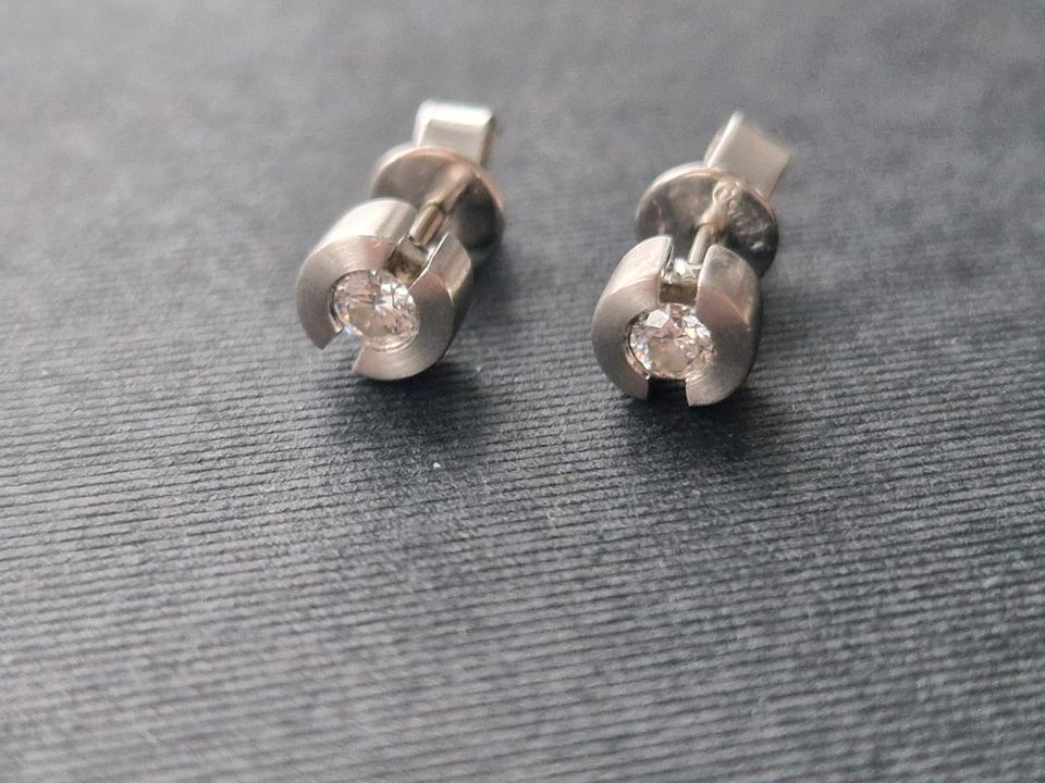 QVC Platinity, 950er Platinohrstecker, ca 0,20ct in Heusweiler