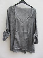 Bluse Shirt Blusenshirt grau Oversize oil washed Nordrhein-Westfalen - Bad Oeynhausen Vorschau