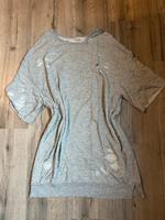 Bershka Kleid grau ripped M Damen langes Shirt Saarland - Völklingen Vorschau