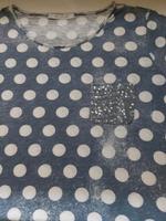Edeles Monari Shirt,  graublau-weiß, Größe 46 Saarland - Oberthal Vorschau