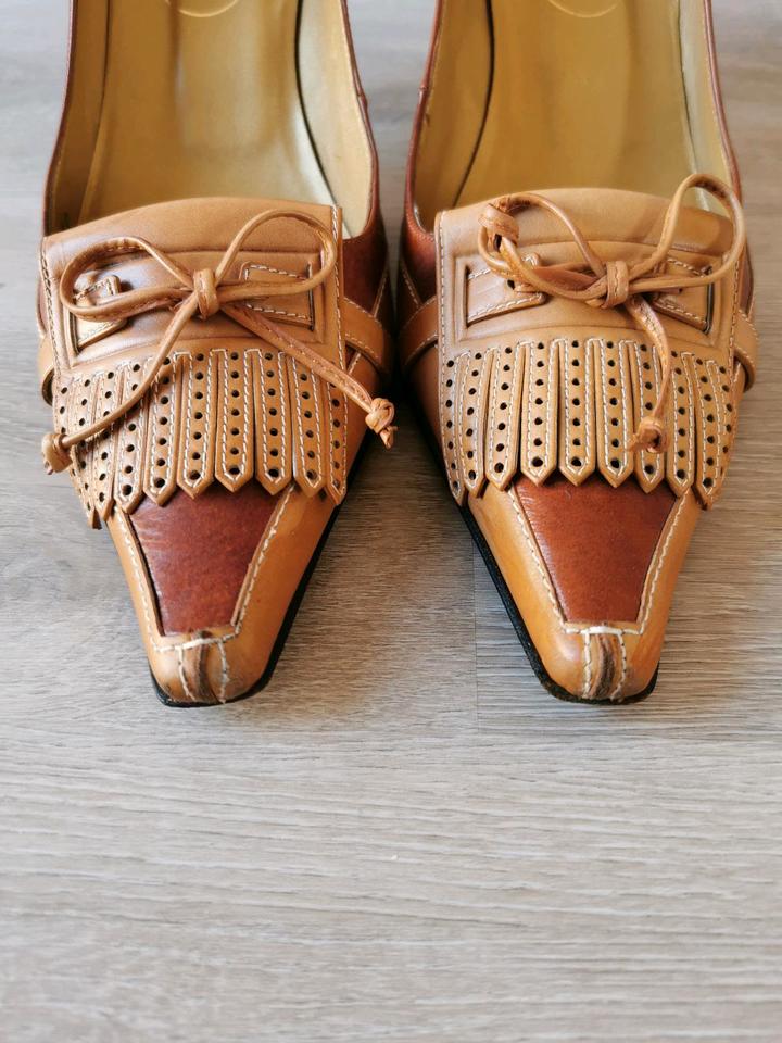 High Heels Leder Elegance Paris, hellbraun/cognac, Größe 40 in Rot am See