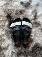 Birkenstock Arizona Split schmal schwarz weiß 40 Sandale Nordrhein-Westfalen - Lage Vorschau