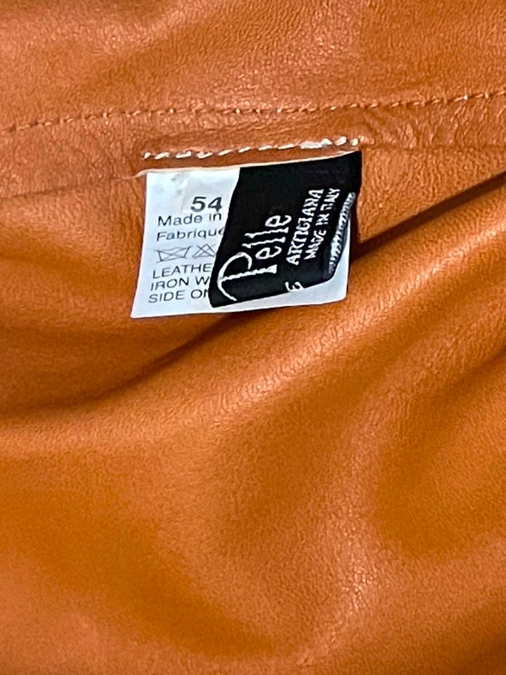 Vintage beige Lederjacke Gallotti Größe 54 in Düsseldorf