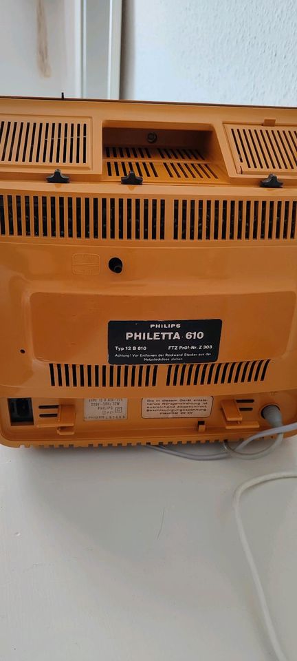 Philips Fernseher Nachttischlampe Vintage 60er 70er gelb KLAPPT! in Koblenz