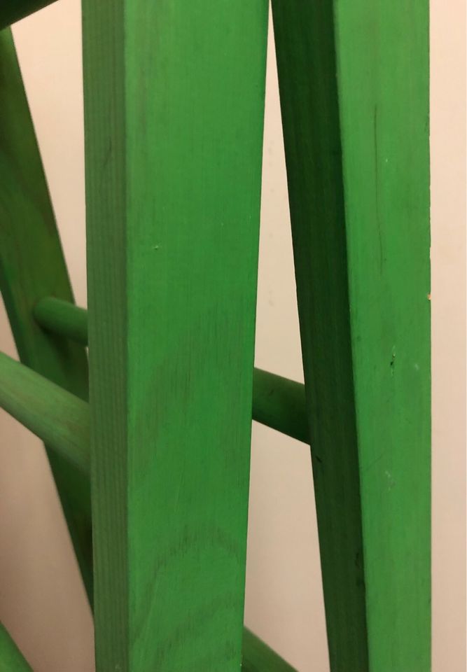 **Holz Leiter**grün**ca. 120 x 29 cm**beidseitig** in Westerholz