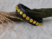 Hundehalsband Halsband Leder gelb schwarz Skaveda Nordrhein-Westfalen - Beckum Vorschau