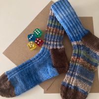 Selbstgestrickte Socken Gr. 32/33 aus Schurwolle Rheinland-Pfalz - Mainz Vorschau