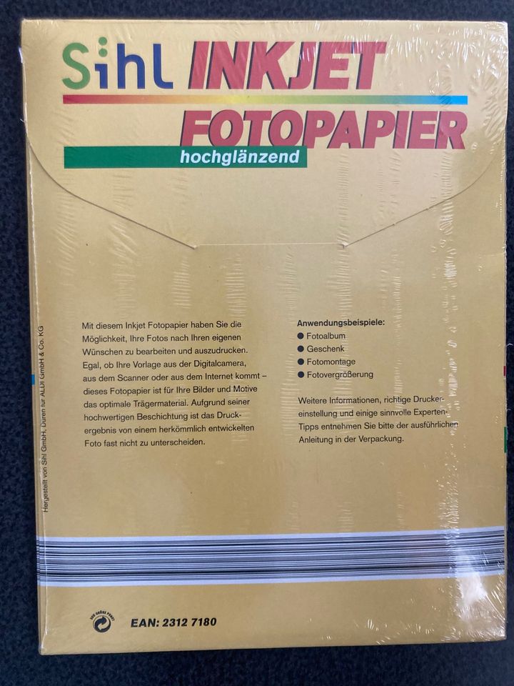 Sihl Inkjet Fotopapier hochglänzend 25 Blatt DIN A4 2880dpi 165g/ in Friedrichsdorf