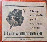 DDR Netzanschlussgerät VEB Metallwarenfabrik Sachsen - Limbach-Oberfrohna Vorschau