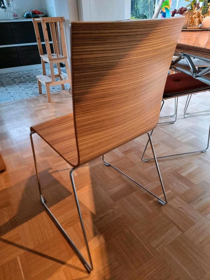 8x Design Stühle Kuadro Holz in Böblingen