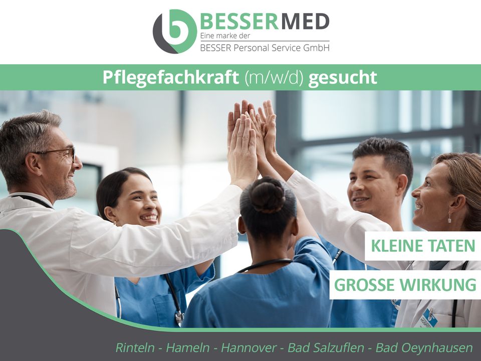 Pflegefachkraft (m/w/d) in Vollzeit, Teilzeit oder Minijob in Bad Salzuflen