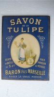 Savon De La Tulipe Metall Wandschild Werbung-35x26,5cm Alt Nordrhein-Westfalen - Holzwickede Vorschau