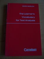 The Learner´s Vocabulary for Text Analysis Niedersachsen - Hessisch Oldendorf Vorschau