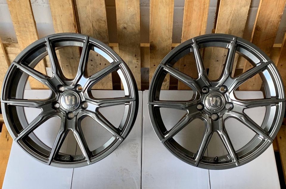 V1 Wheels Alufelgen 19 Zoll Grau für BMW 3er Reihe E36 GT E90 91 E92 F30 F31 4er Reihe Gran F32 F33 F36 5er Reihe E60 nur Allrad, F10 F11 5K 6er Reihe 6C X1 E84 X3 E83 F25 X4 F26 Z3 E36 5/120 5x120 in Rodgau