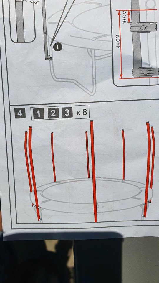 Original Stangen Set fürs Berg Safety Net Deluxe 330 in Kerken