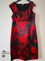 schwarz-rotes Etuikleid mit roten Rosen, Gr. 12 connected apparel Berlin - Köpenick Vorschau