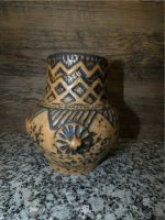 Vintage Vase Blumenvase Relief braun beige Keramik Nordrhein-Westfalen - Mülheim (Ruhr) Vorschau