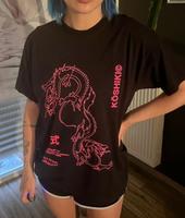 Cooles T-Shirt mit Schrift und Drache in schwarz / pink Bayern - Frensdorf Vorschau