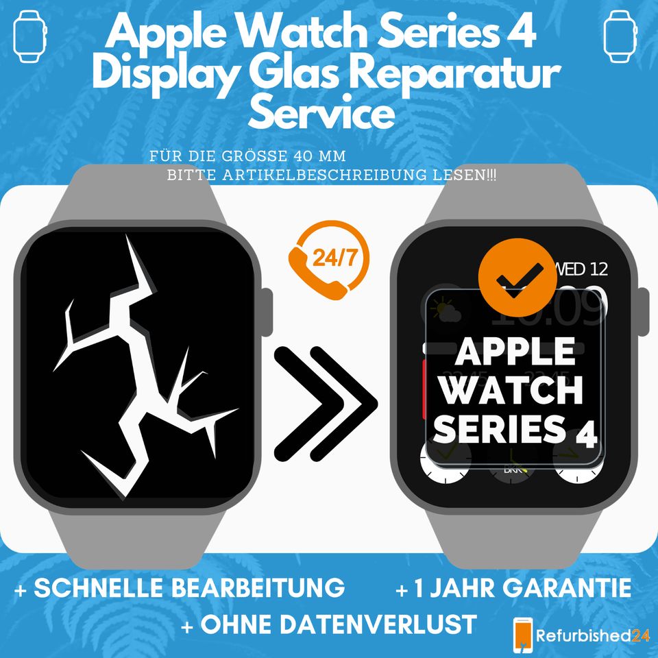 Apple Watch Reparatur 4 5 6 7 Display Glas Service Ludwigshafen in Ludwigshafen