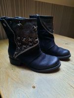 Stiefelette Leder schwarz Gr. 36 Hessen - Neuhof Vorschau